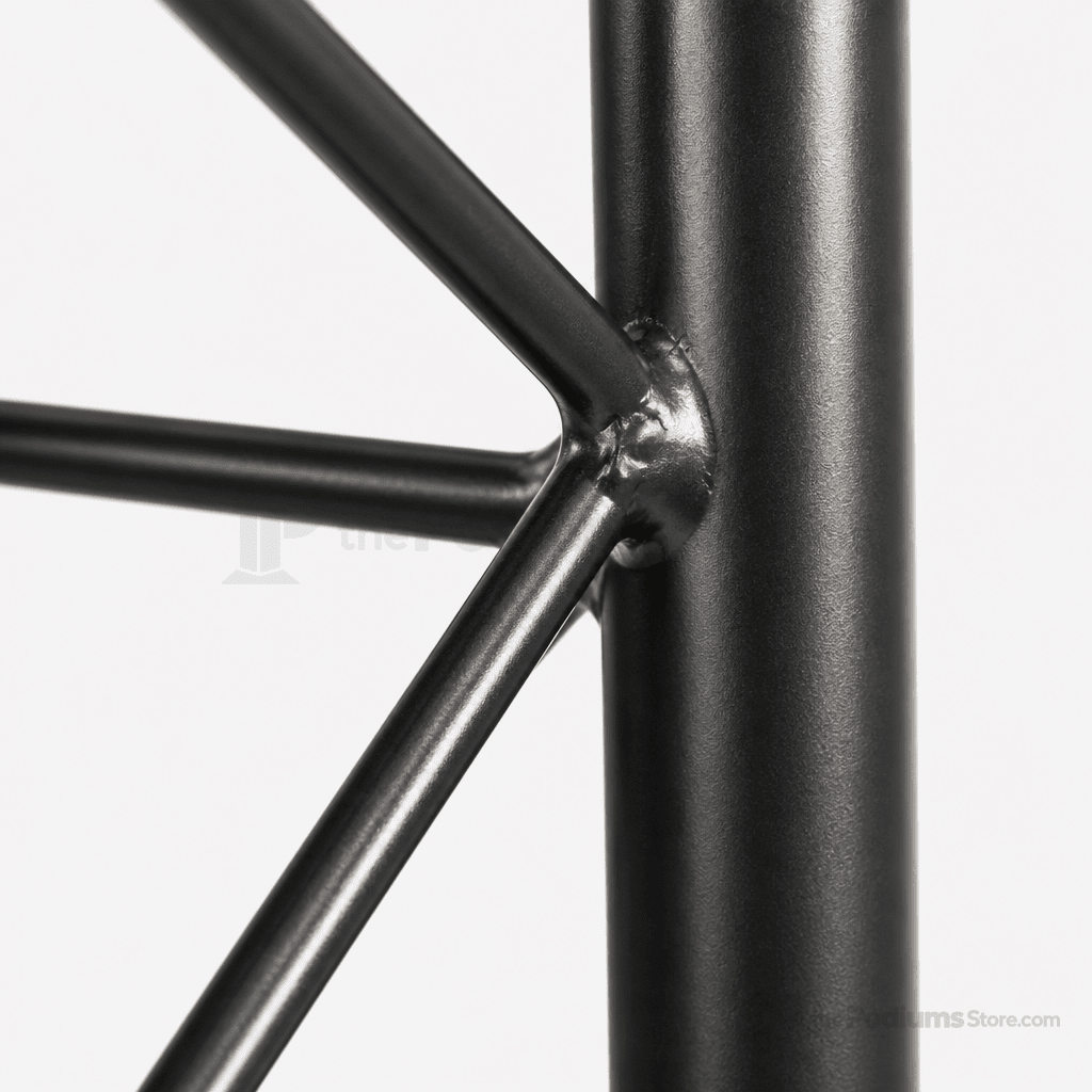 4-Post Curved Metal Truss Lectern — Black Metal Truss Lectern LCTTACBK - thePodiumsStore