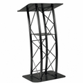 4-Post Curved Metal Truss Lectern — Black Metal Truss Lectern LCTTACBK - thePodiumsStore