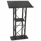 4-Post Straight Metal Truss Lectern — Black Metal Truss Lectern LCT4PSTPBK - thePodiumsStore
