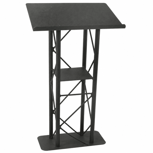 4-Post Straight Metal Truss Lectern — Black Metal Truss Lectern LCT4PSTPBK - thePodiumsStore