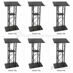 4-Post Straight Metal Truss Lectern — Black Metal Truss Lectern LCT4PSTPBK - thePodiumsStore
