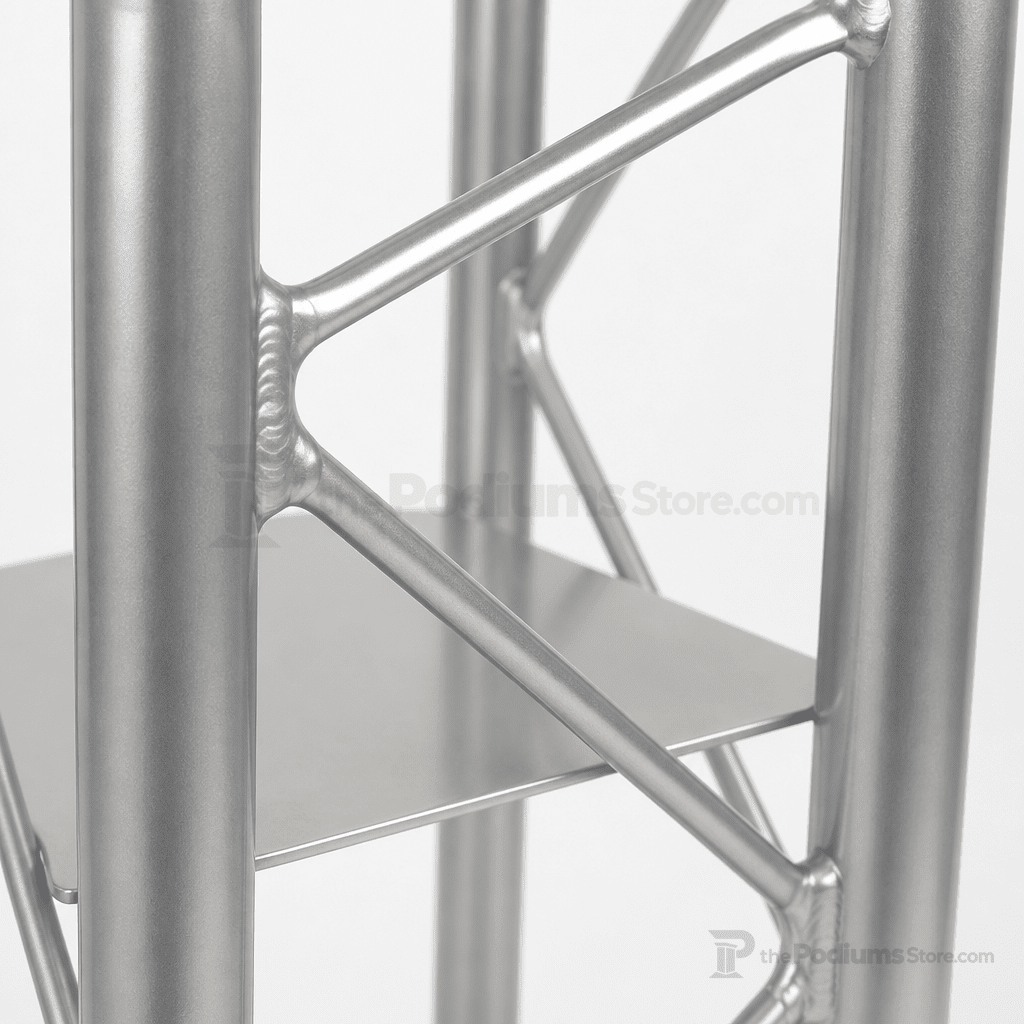 4-Post Straight Metal Truss Lectern — Silver Metal Truss Lectern LCT4PSTPSL - thePodiumsStore