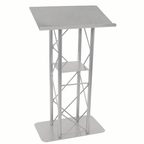 4-Post Straight Metal Truss Lectern — Silver Metal Truss Lectern LCT4PSTPSL - thePodiumsStore