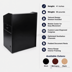 41" Rolling Multimedia Lectern Multimedia Lectern OLILCTMMLBK Black - thePodiumsStore