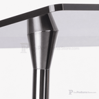 Acrylic-Top Podium with Steel Poles Acrylic & Aluminum Podium LECTBLK2PL Black - thePodiumsStore