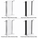 AlumAcrylic Acrylic & Aluminum Podium (PS-SN3080) Acrylic & Aluminum Podium LECTALAC Clear Acrylic w/Silver Aluminum Sides - thePodiumsStore