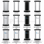 Aluminum Lectern — Contemporary (PS-CS1) Aluminum Lectern 1ALCS1 No Logo Anti-Glare Acrylic - thePodiumsStore