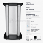 Aluminum Lectern — Contemporary (PS-CS1) Aluminum Lectern 1ALCS1 No Logo Anti-Glare Acrylic - thePodiumsStore