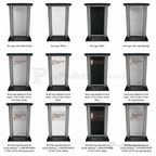 Aluminum Lectern — Contemporary (PS-CS2) Aluminum Lectern 1ALCS2 No Logo Anti-Glare Acrylic - thePodiumsStore