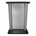 Aluminum Lectern — Contemporary (PS-CS2) Aluminum Lectern 1ALCS2 No Logo Anti-Glare Acrylic - thePodiumsStore