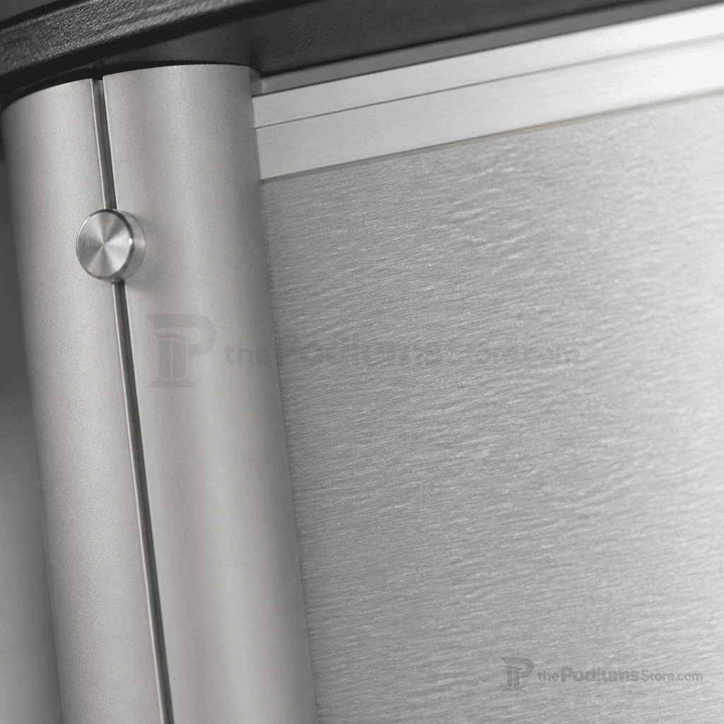 Aluminum Lectern — Contemporary (PS-CS2) Aluminum Lectern 1ALCS2 No Logo Anti-Glare Acrylic - thePodiumsStore