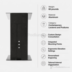 Aluminum Lectern — Contemporary (PS-K-3) Aluminum Lectern K3-V22 No Reading Light - thePodiumsStore