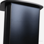 Aluminum Lectern with LCD Digital Display (PS-CS2) LCD Display Lectern 1AL-DIG-CS2-D Black Frame with Black Top & Base - thePodiumsStore