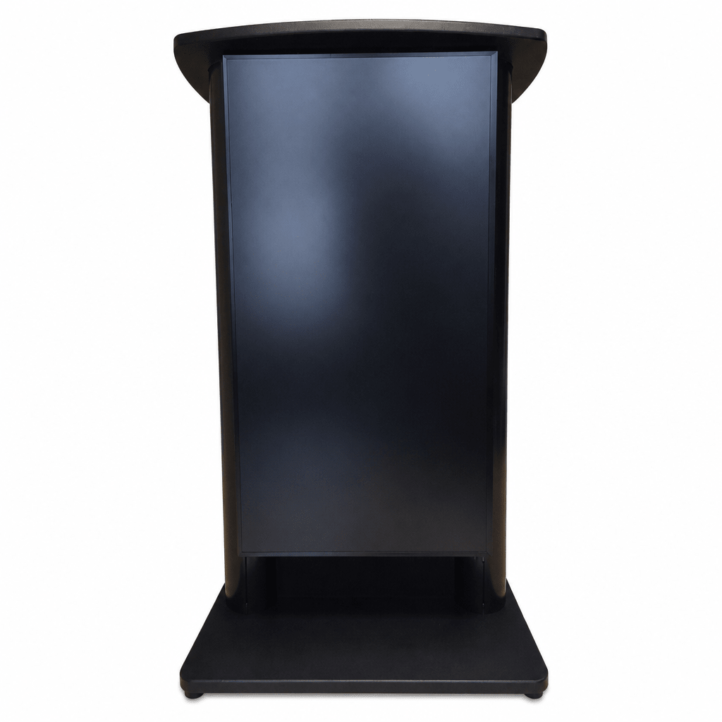 Aluminum Lectern with LCD Digital Display (PS-CS2) LCD Display Lectern 1AL-DIG-CS2-D Black Frame with Black Top & Base - thePodiumsStore