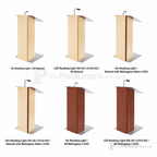 Aluminum & Wood Lectern — Contemporary (PS-K-2) Aluminum Lectern K2N-V22 No Reading Light All Natural - thePodiumsStore