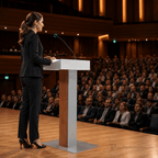 Aluminum & Wood Lectern — Contemporary (PS-Y-55) Aluminum Lectern Y55T4-V22 No Dust Cover No Dolly Unfinished - thePodiumsStore