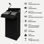 Announcer Tabletop Sound Lectern (PS-R750) Tabletop Lectern R750 No Stand CB Black Carpet - thePodiumsStore