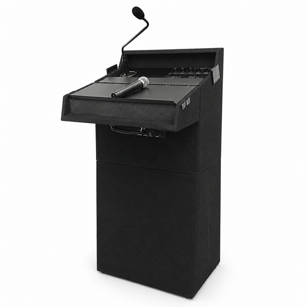 Announcer Tabletop Sound Lectern (PS-R750) Tabletop Lectern R750 No Stand CB Black Carpet - thePodiumsStore