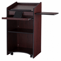 Aristocrat Lectern with Keyboard Tray (PS-600) Non-Sound Lectern 600-MO Medium Oak - thePodiumsStore