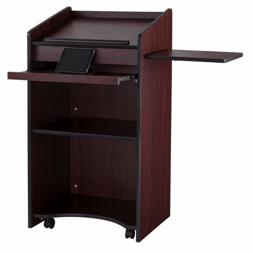 Aristocrat Lectern with Keyboard Tray (PS-600) Non-Sound Lectern 600-MO Medium Oak - thePodiumsStore