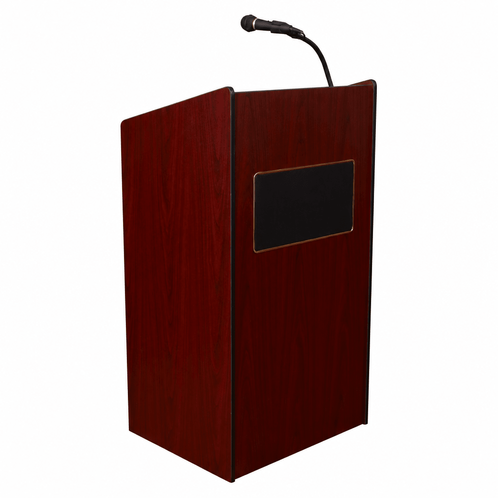 Aristocrat Sound Lectern (PS-6010) Sound Lectern 6010 Mahogany No Accessories No Battery - thePodiumsStore