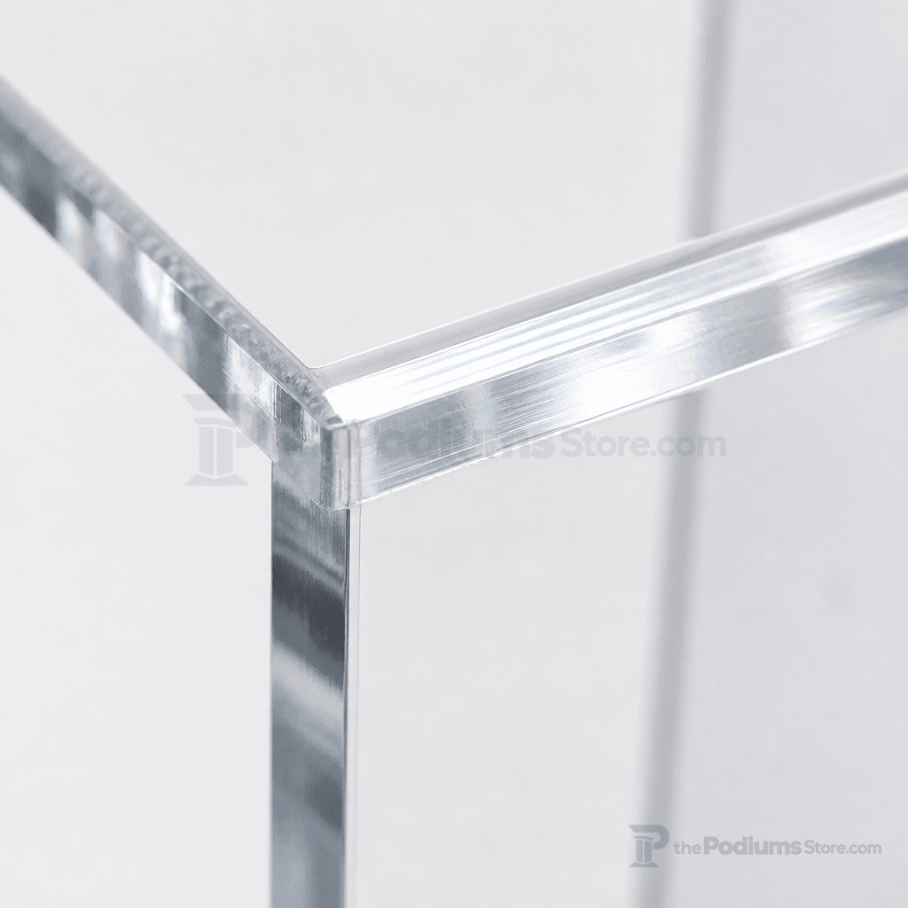 C-Design Acrylic Lectern — Clear, Frosted or Smoked Acrylic Lectern KLCSTYLE Clear - thePodiumsStore