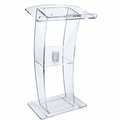 C-Design Acrylic Lectern — Clear, Frosted or Smoked Acrylic Lectern KLCSTYLE Clear - thePodiumsStore