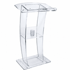 C-Design Acrylic Lectern — Clear, Frosted or Smoked Acrylic Lectern KLCSTYLE Clear - thePodiumsStore