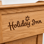 Celebrity Solid Hardwood Lectern Hardwood Lectern PDCEL Light Oak 35 No Logo - thePodiumsStore
