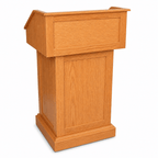 Celebrity Solid Hardwood Lectern Hardwood Lectern PDCEL Light Oak 35 No Logo - thePodiumsStore