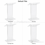 Clear Acrylic Podium Series Lectern Acrylic Lectern LCTSLAB - thePodiumsStore