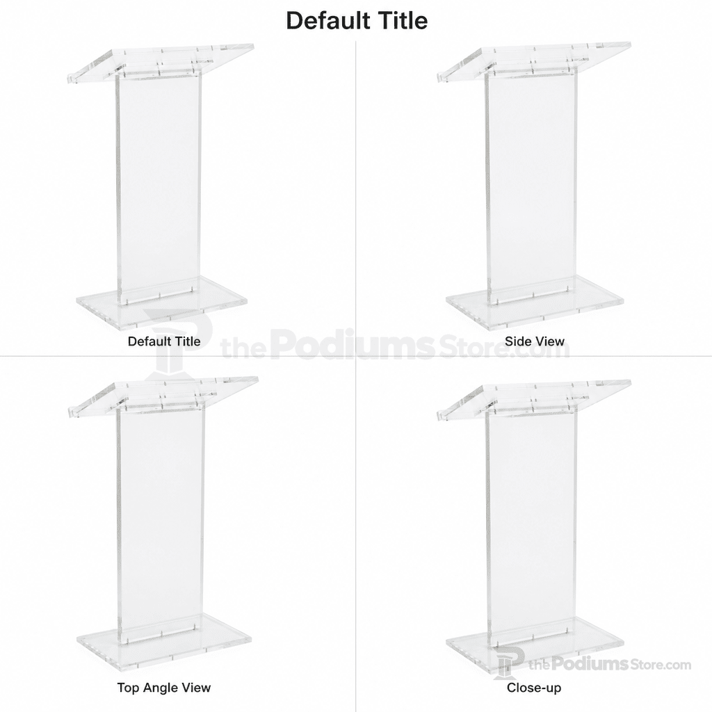 Clear Acrylic Podium Series Lectern Acrylic Lectern LCTSLAB - thePodiumsStore