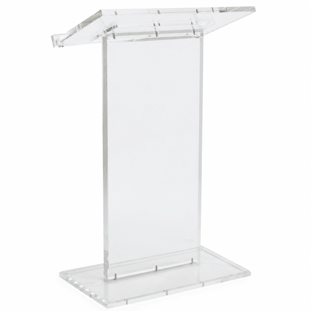Clear Acrylic Podium Series Lectern Acrylic Lectern LCTSLAB - thePodiumsStore