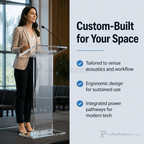 Clear Acrylic Podium Series Lectern Acrylic Lectern LCTSLAB - thePodiumsStore