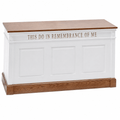 Closed-Style Fluted Wood Communion Table (PS-820) Communion Table NO 820C Light Oak 35 - thePodiumsStore