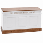 Closed-Style Fluted Wood Communion Table (PS-820) Communion Table NO 820C Light Oak 35 - thePodiumsStore