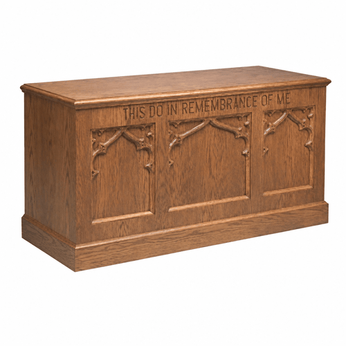 Closed-Style Wood Communion Table (PS-200) Communion Table NO 200 Light Oak 35 - thePodiumsStore