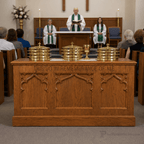 Closed-Style Wood Communion Table (PS-200) Communion Table NO 200 Light Oak 35 - thePodiumsStore