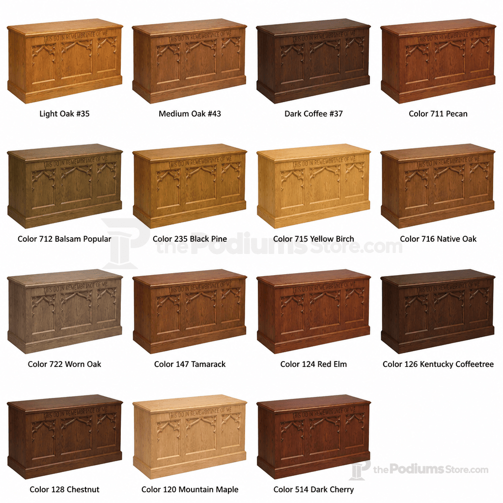 Closed-Style Wood Communion Table (PS-200) Communion Table NO 200 Light Oak 35 - thePodiumsStore
