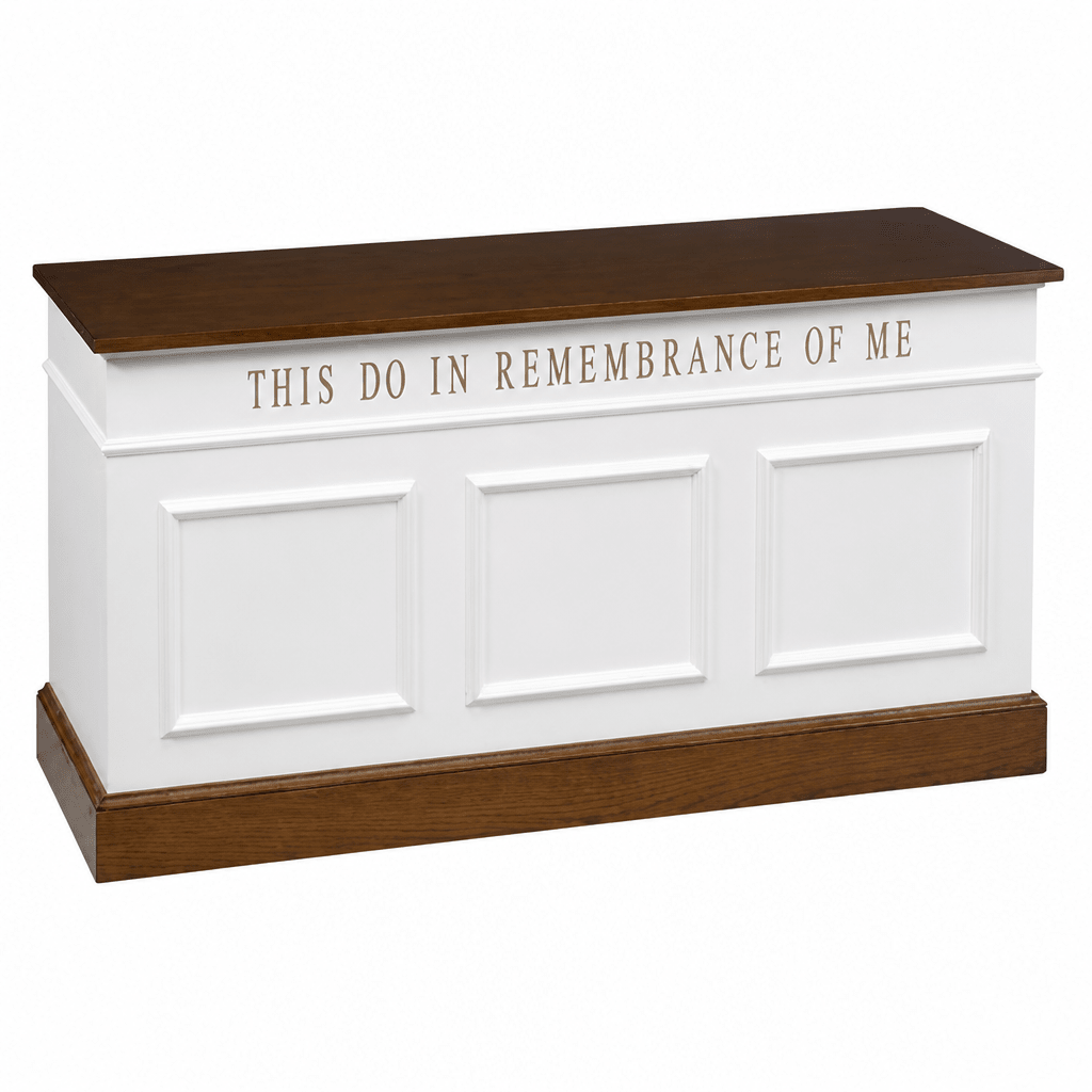 Closed-Style Wood Communion Table (PS-810) Communion Table NO. 810 Light Oak 35 - thePodiumsStore