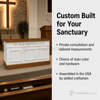 Closed-Style Wood Communion Table (PS-810) Communion Table NO. 810 Light Oak 35 - thePodiumsStore