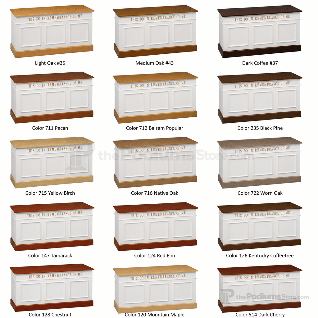 Closed-Style Wood Communion Table (PS-810) Communion Table NO. 810 Light Oak 35 - thePodiumsStore