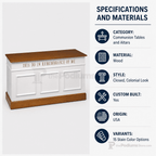Closed-Style Wood Communion Table (PS-810) Communion Table NO. 810 Light Oak 35 - thePodiumsStore