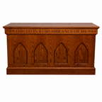Closed-Style Wood Communion Table (PS-900) Communion Table NO 900 T Light Oak 35 - thePodiumsStore