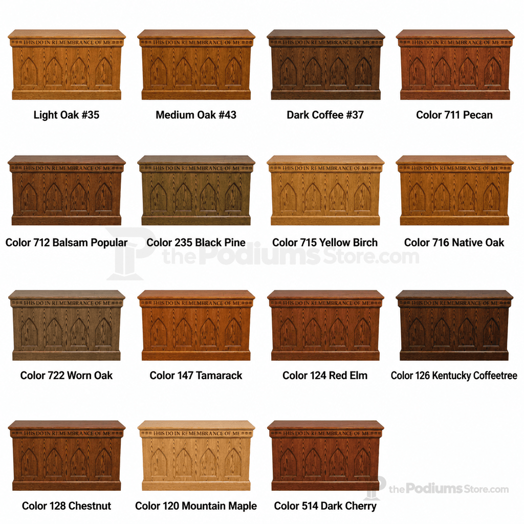 Closed-Style Wood Communion Table (PS-900) Communion Table NO 900 T Light Oak 35 - thePodiumsStore