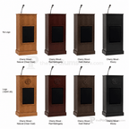 Collegiate Evolution Solid Hardwood Lectern (PS-CPD677-EV) Hardwood Lectern CPD677-EV-C No Logo Cherry Wood - Natural (Clear Coat) - thePodiumsStore