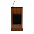 Collegiate Evolution Solid Hardwood Lectern (PS-CPD677-EV) Hardwood Lectern CPD677-EV-C No Logo Cherry Wood - Natural (Clear Coat) - thePodiumsStore