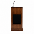 Collegiate Evolution Solid Hardwood Lectern (PS-CPD677-EV) Hardwood Lectern CPD677-EV-C No Logo Cherry Wood - Natural (Clear Coat) - thePodiumsStore