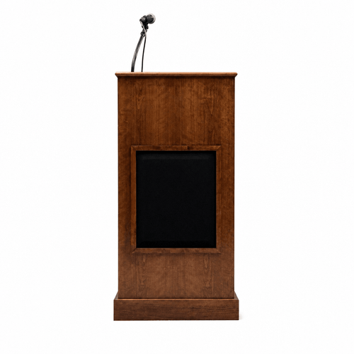 Collegiate Evolution Solid Hardwood Lectern (PS-CPD677-EV) Hardwood Lectern CPD677-EV-C No Logo Cherry Wood - Natural (Clear Coat) - thePodiumsStore