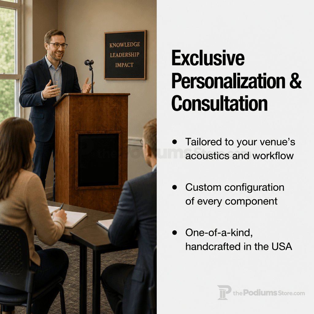 Collegiate Evolution Solid Hardwood Lectern (PS-CPD677-EV) Hardwood Lectern CPD677-EV-C No Logo Cherry Wood - Natural (Clear Coat) - thePodiumsStore